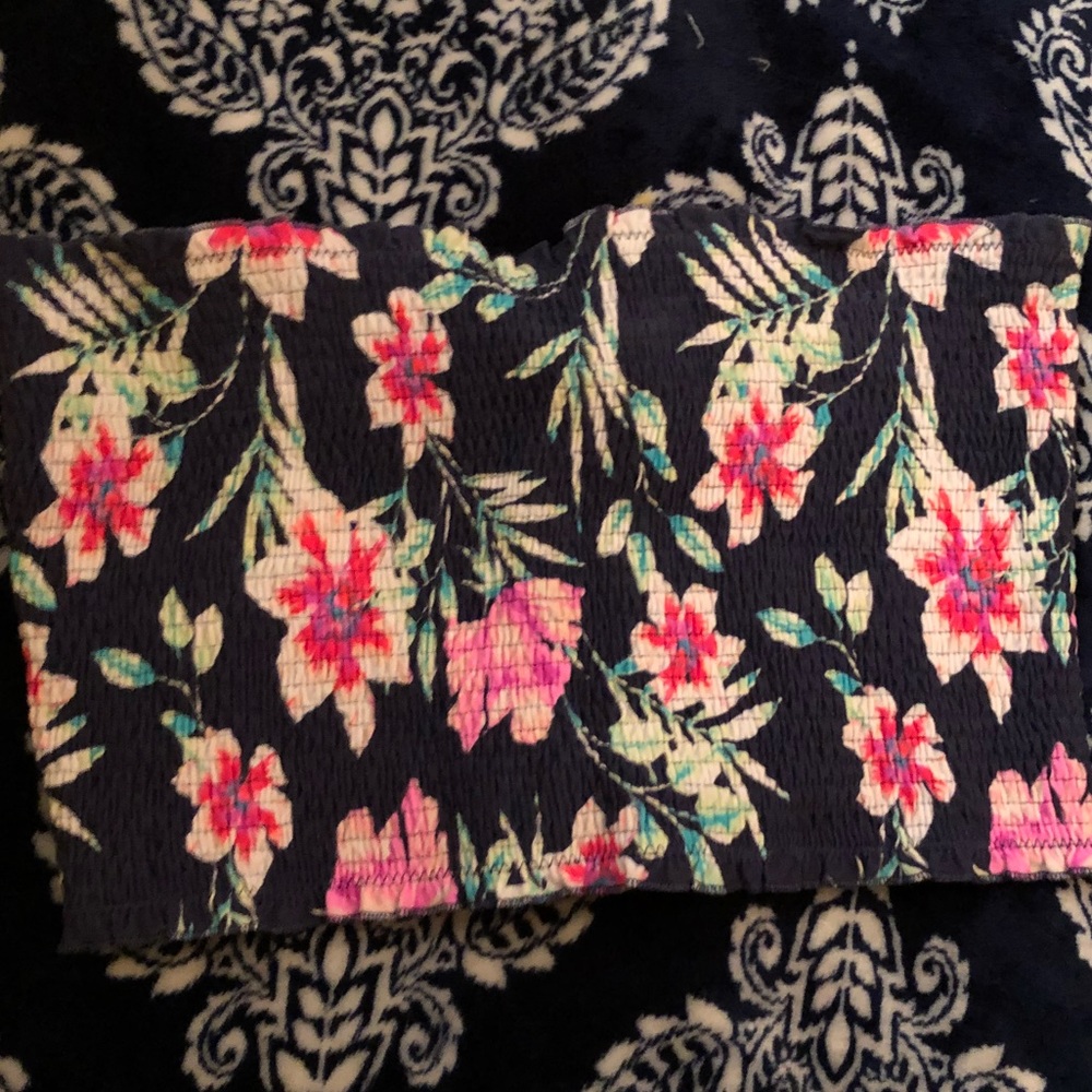 PINK floral tube top